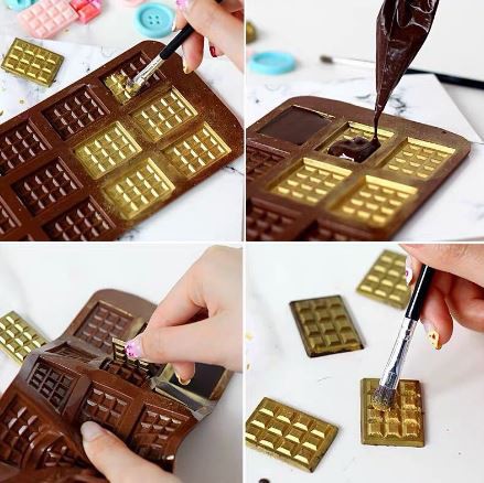 12 Cavity Silicone Chocolate Bar Mold