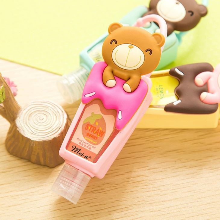 Hand Sanitizer Gel Bottles Alcohol Cute Silicone Holders