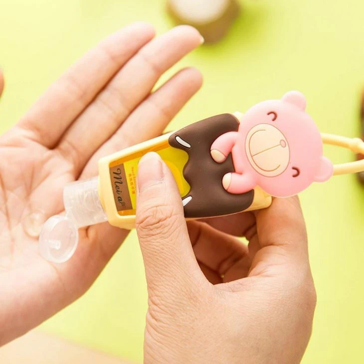 Hand Sanitizer Gel Bottles Alcohol Cute Silicone Holders