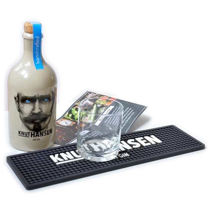 PVC Rubber Gin Barmatte Individuell Met Logo 35x10