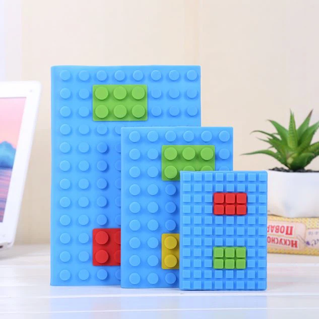 Lego Blocks New 3D Puzzle DIY Toy Silicone Notebook