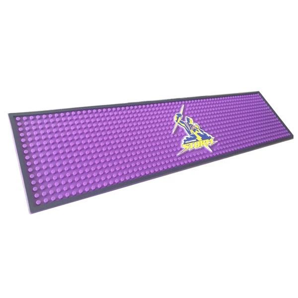 PVC gumena ljubičasta šipka Mat Runner Barmat s 3D logotipom