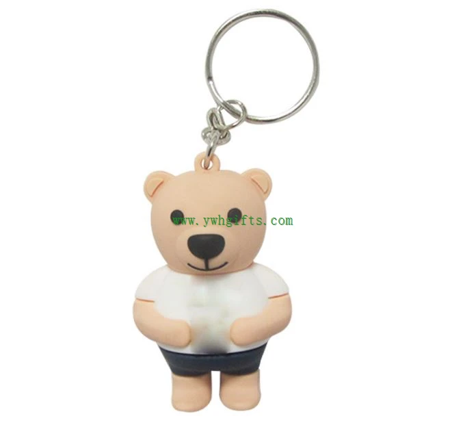 3D PVC Soft Rubber Keyring Promotion Keychain
