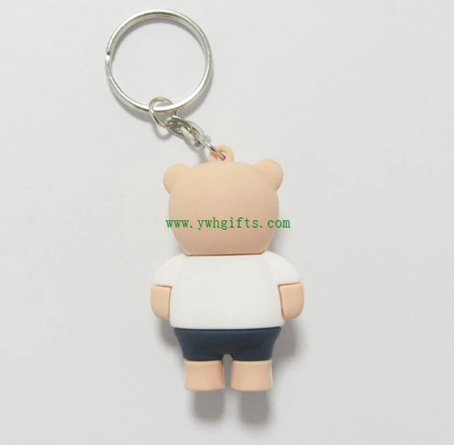 3D PVC Soft Rubber Keyring Promotion Keychain