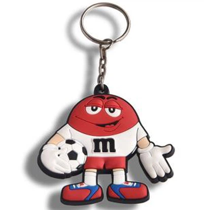 Signle Sided Logo Brand 2d Pvc gumeni privjesak za ključeve