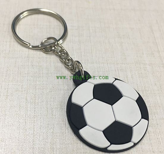 PVC Figures Keychain Football Rubber Keychains