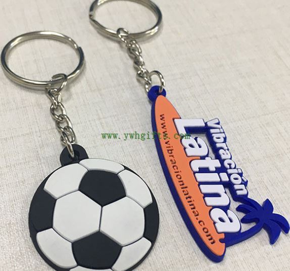 PVC Figures Keychain Football Rubber Keychains