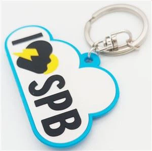 Personalizirani 3D silikonski keyring guma 2D ključ prstenovi držači ključeva